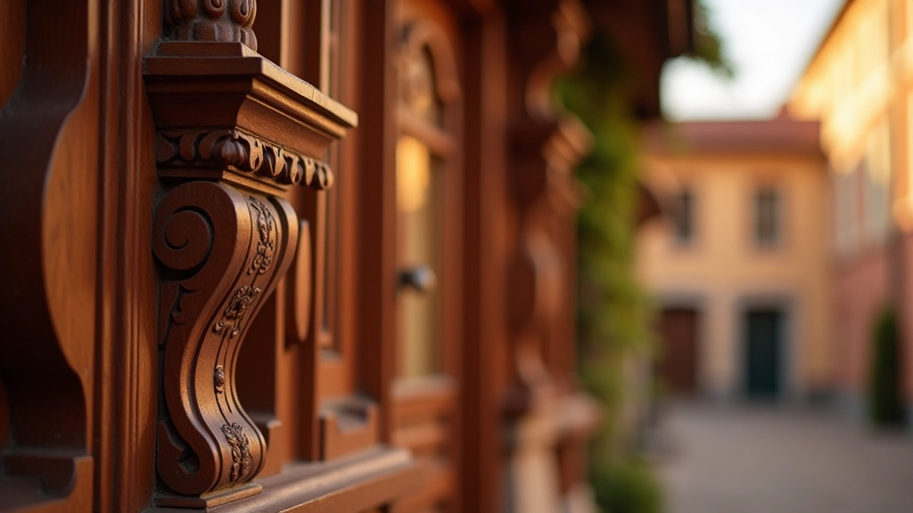 Wooden architecture detail in Riga